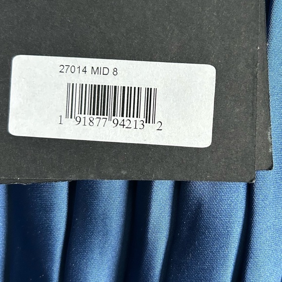 MAC DUGGAL 27014 NWT Puff Sleeve Pleated Bodice Draped Gown - Picture 7 of 10